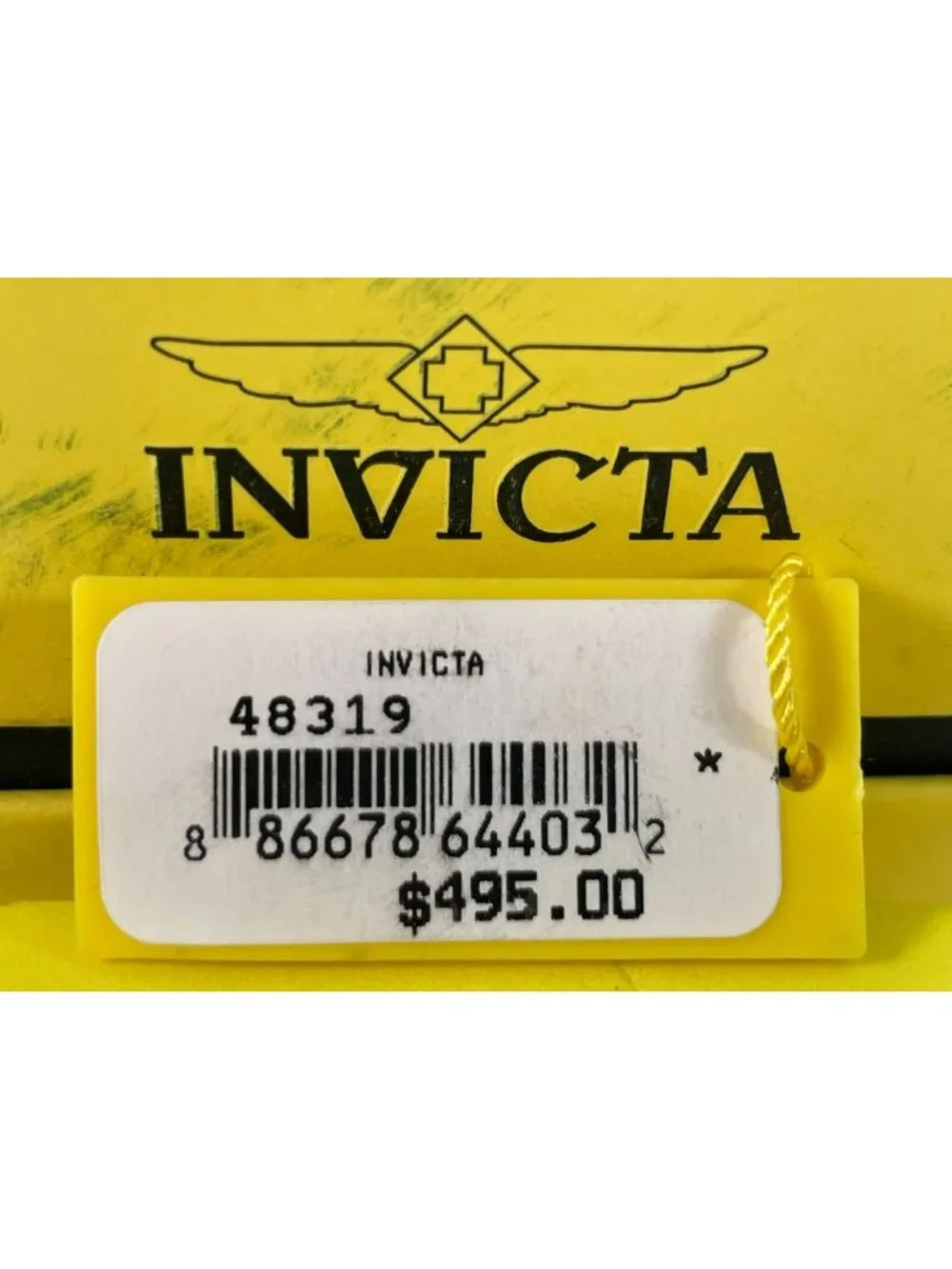 Invicta Mens Stainless Steel Black Dial Watch Model 48319 With Original Box And